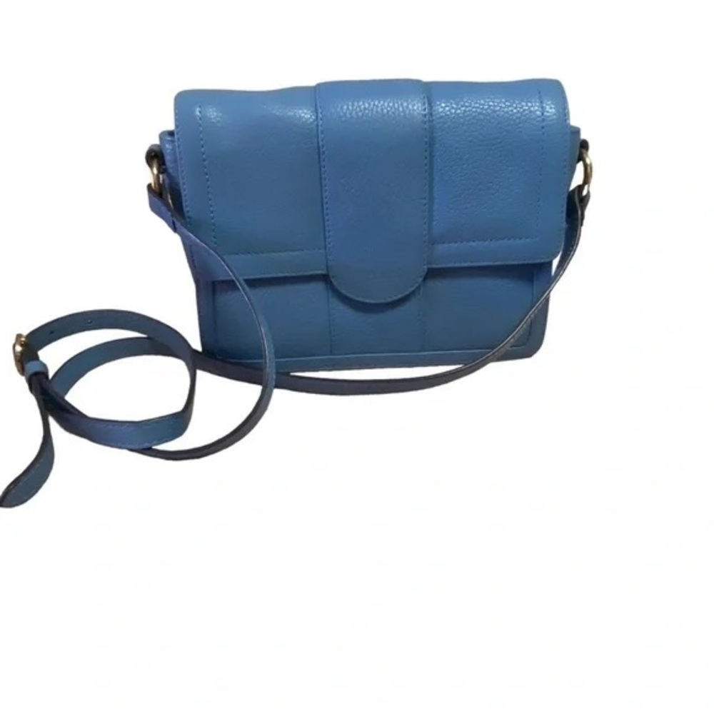 Corder London Blue Leather Crossbody Purse Bag